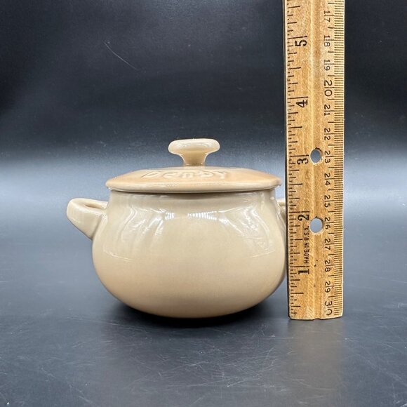 Denby Beige Mini Casserole Dish Lid Pot Double Handle Cookware Single Serve - Picture 10 of 11
